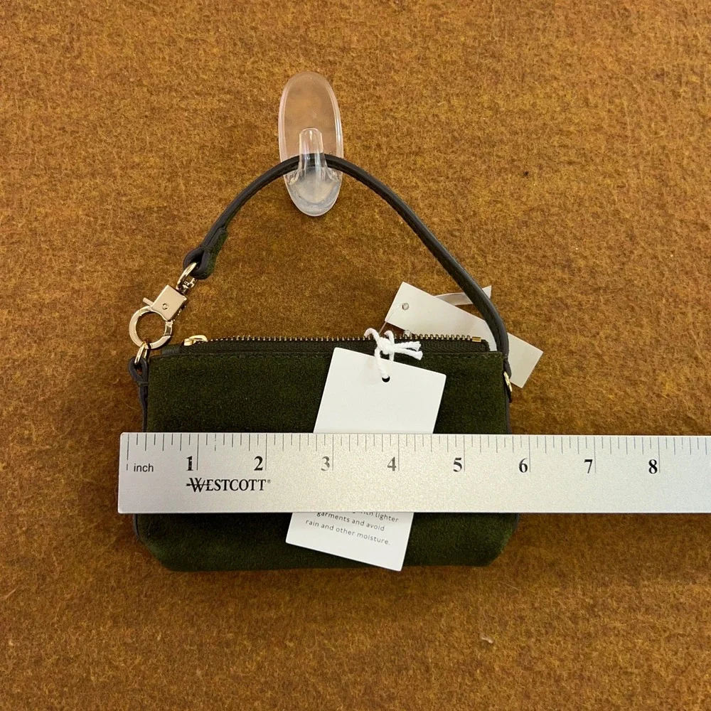 Madewell Womens OS Green Suede Leather NX103 Mini Pouch Bag NWT - Picture 5 of 14